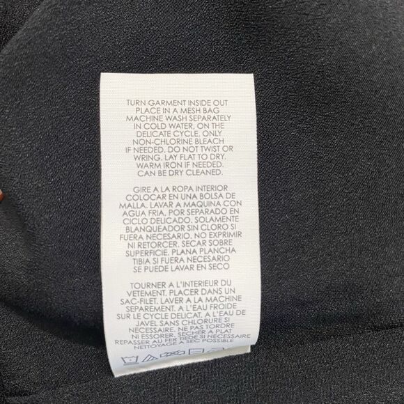 Cabi Poise Mini Shift Dress Size Medium Floral Sheer Overlay Long Bell Sleeve - Picture 10 of 10